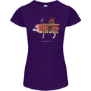 Country House Street Pig Womens Petite Cut T-Shirt Purple