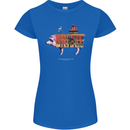 Country House Street Pig Womens Petite Cut T-Shirt Royal Blue