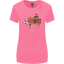 Country House Street Pig Womens Wider Cut T-Shirt Azalea