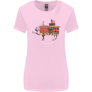 Country House Street Pig Womens Wider Cut T-Shirt Light Pink