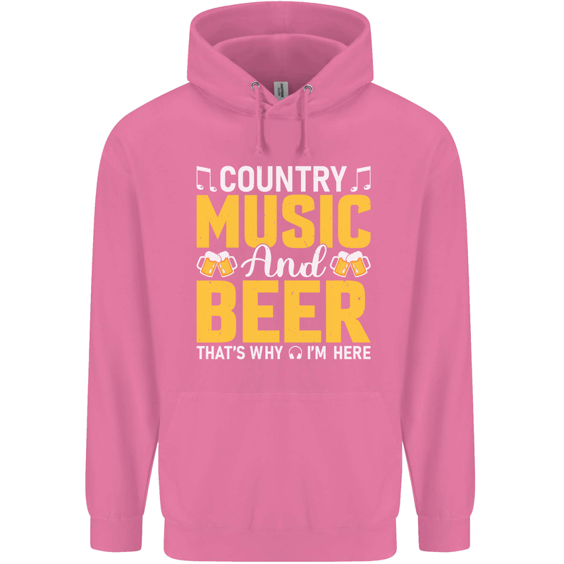 Country Music & Beer Thats Why Im Here Childrens Kids Hoodie Azalea