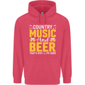 Country Music & Beer Thats Why Im Here Childrens Kids Hoodie Heliconia