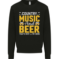 Country Music & Beer Thats Why Im Here Kids Sweatshirt Jumper Black