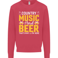 Country Music & Beer Thats Why Im Here Kids Sweatshirt Jumper Heliconia