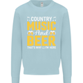 Country Music & Beer Thats Why Im Here Kids Sweatshirt Jumper Light Blue