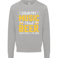 Country Music & Beer Thats Why Im Here Kids Sweatshirt Jumper Sports Grey