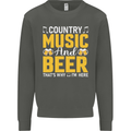 Country Music & Beer Thats Why Im Here Kids Sweatshirt Jumper Storm Grey