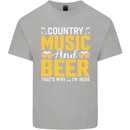 Country Music & Beer Thats Why Im Here Kids T-Shirt Childrens Sports Grey