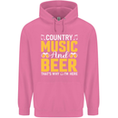 Country Music & Beer Thats Why Im Here Mens 80% Cotton Hoodie Azelea