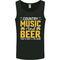 Country Music & Beer Thats Why Im Here Mens Vest Tank Top Black