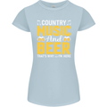 Country Music & Beer Thats Why Im Here Womens Petite Cut T-Shirt Light Blue