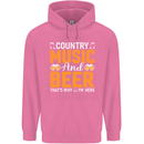 Country Music and Beer Thats Why Im Here Childrens Kids Hoodie Azalea