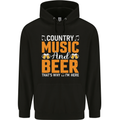 Country Music and Beer Thats Why Im Here Childrens Kids Hoodie Black