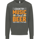 Country Music and Beer Thats Why Im Here Kids Sweatshirt Jumper Storm Grey