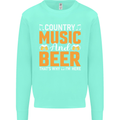 Country Music and Beer Thats Why Im Here Mens Sweatshirt Jumper Peppermint