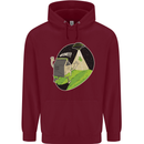 Cow Abduction Funny Alien UFO Food Childrens Kids Hoodie Maroon