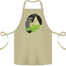 Cow Abduction Funny Alien UFO Food Cotton Apron 100% Organic Khaki