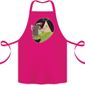 Cow Abduction Funny Alien UFO Food Cotton Apron 100% Organic Pink