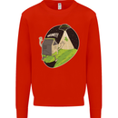 Cow Abduction Funny Alien UFO Food Kids Sweatshirt Jumper Bright Red