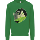 Cow Abduction Funny Alien UFO Food Kids Sweatshirt Jumper Irish Green