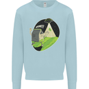Cow Abduction Funny Alien UFO Food Kids Sweatshirt Jumper Light Blue