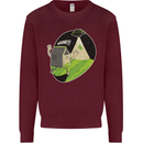 Cow Abduction Funny Alien UFO Food Kids Sweatshirt Jumper Maroon