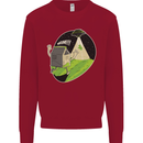 Cow Abduction Funny Alien UFO Food Kids Sweatshirt Jumper Red