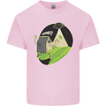 Cow Abduction Funny Alien UFO Food Kids T-Shirt Childrens Light Pink