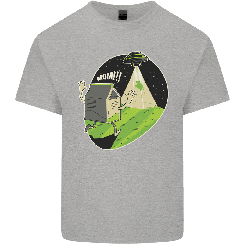 Cow Abduction Funny Alien UFO Food Kids T-Shirt Childrens Sports Grey