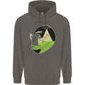 Cow Abduction Funny Alien UFO Food Mens 80% Cotton Hoodie Charcoal