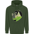 Cow Abduction Funny Alien UFO Food Mens 80% Cotton Hoodie Forest Green