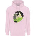 Cow Abduction Funny Alien UFO Food Mens 80% Cotton Hoodie Light Pink