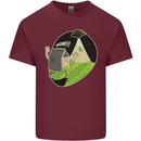 Cow Abduction Funny Alien UFO Food Mens Cotton T-Shirt Tee Top Maroon
