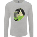 Cow Abduction Funny Alien UFO Food Mens Long Sleeve T-Shirt Sports Grey