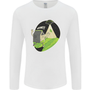 Cow Abduction Funny Alien UFO Food Mens Long Sleeve T-Shirt White