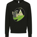 Cow Abduction Funny Alien UFO Food Mens Sweatshirt Jumper Black