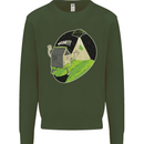 Cow Abduction Funny Alien UFO Food Mens Sweatshirt Jumper Forest Green