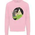 Cow Abduction Funny Alien UFO Food Mens Sweatshirt Jumper Light Pink