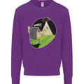 Cow Abduction Funny Alien UFO Food Mens Sweatshirt Jumper Purple