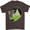 Cow Abduction Funny Alien UFO Food Mens T-Shirt Cotton Gildan Dark Chocolate