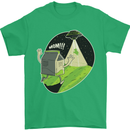 Cow Abduction Funny Alien UFO Food Mens T-Shirt Cotton Gildan Irish Green
