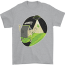 Cow Abduction Funny Alien UFO Food Mens T-Shirt Cotton Gildan Sports Grey
