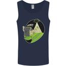 Cow Abduction Funny Alien UFO Food Mens Vest Tank Top Navy Blue