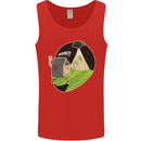 Cow Abduction Funny Alien UFO Food Mens Vest Tank Top Red