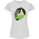 Cow Abduction Funny Alien UFO Food Womens Petite Cut T-Shirt White