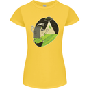 Cow Abduction Funny Alien UFO Food Womens Petite Cut T-Shirt Yellow