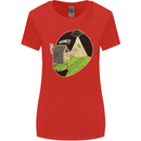 Cow Abduction Funny Alien UFO Food Womens Wider Cut T-Shirt Red