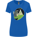 Cow Abduction Funny Alien UFO Food Womens Wider Cut T-Shirt Royal Blue