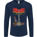 Cowboy Fancy Dress Costume Outfit Stag Do Mens Long Sleeve T-Shirt Navy Blue