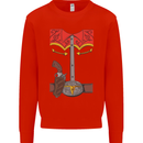Cowboy Fancy Dress Costume Outfit Stag Do Mens Sweatshirt Jumper Bright Red